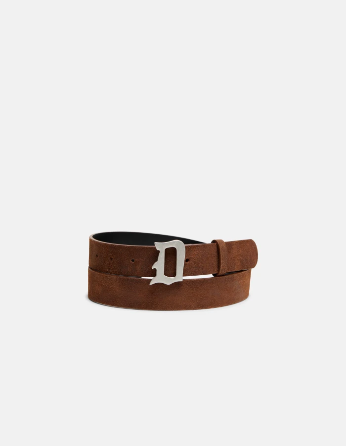 Split leather belt