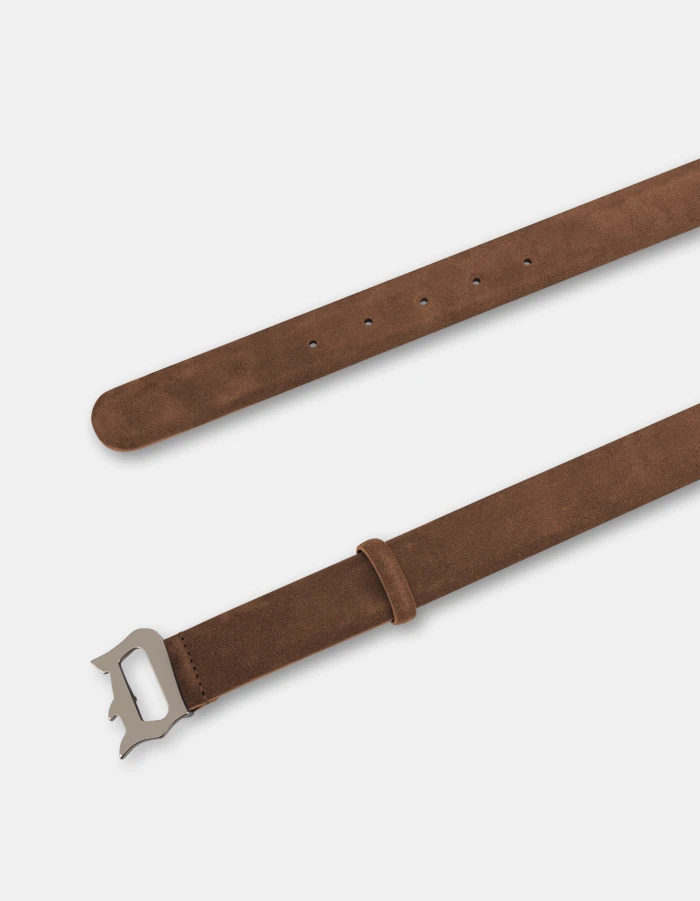 Split leather belt