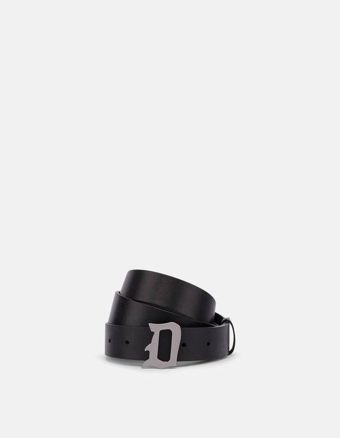 Belt in brushed leather