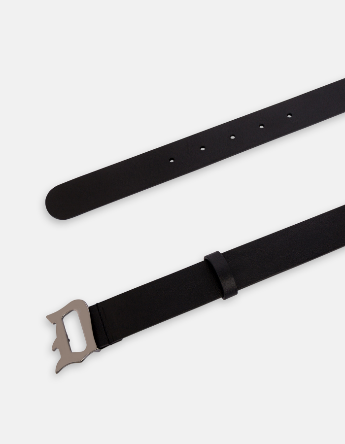 Belt in brushed leather