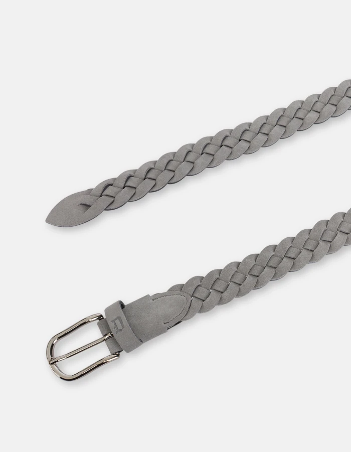 Woven split leather belt