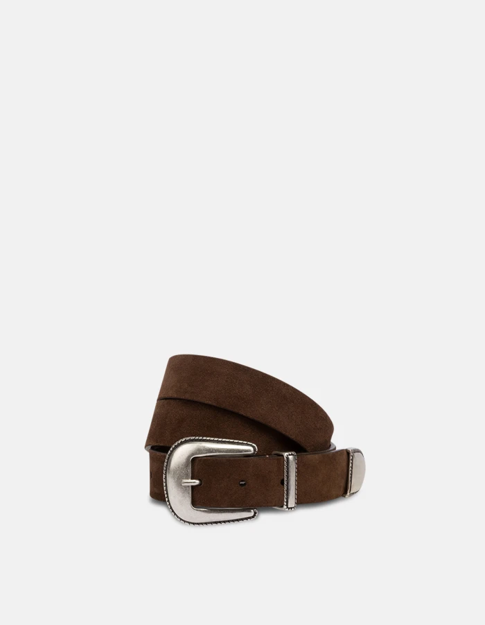 Split leather belt