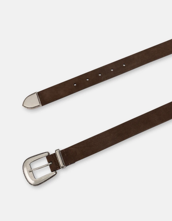 Split leather belt