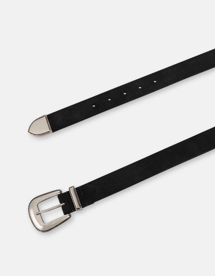Split leather belt