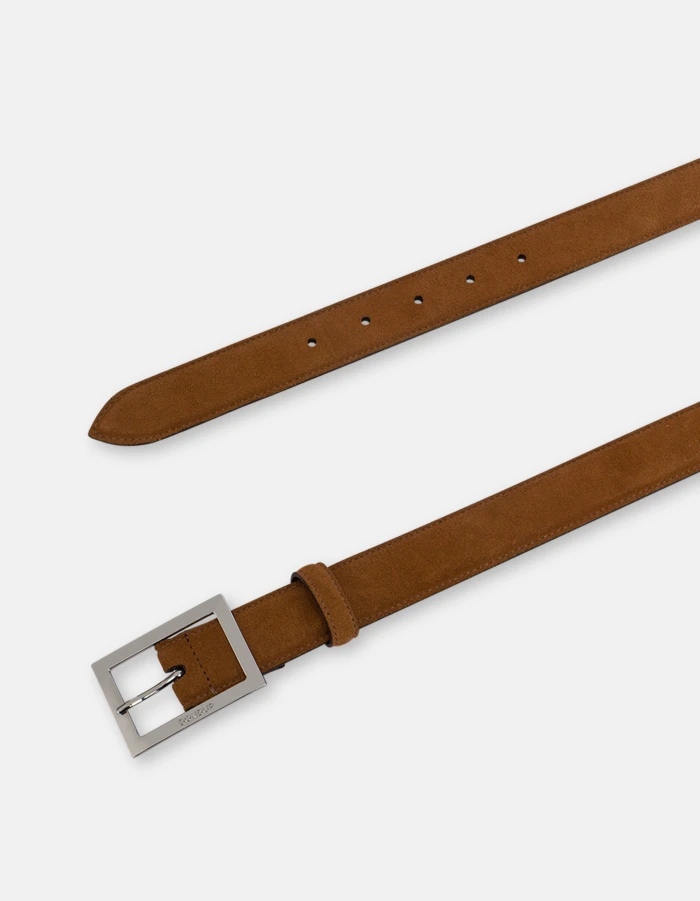 Split leather belt