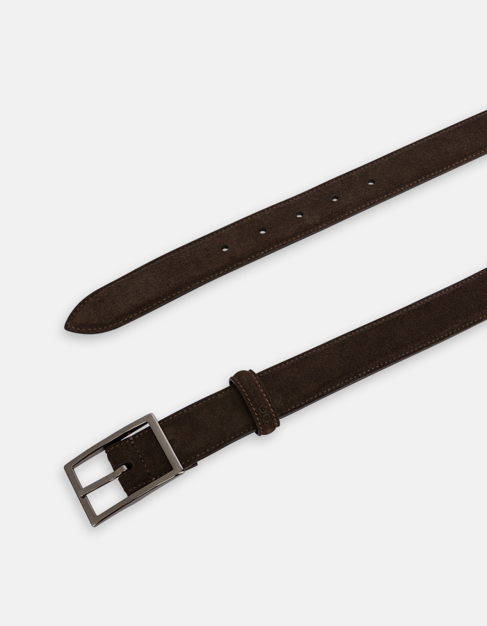 Split leather belt