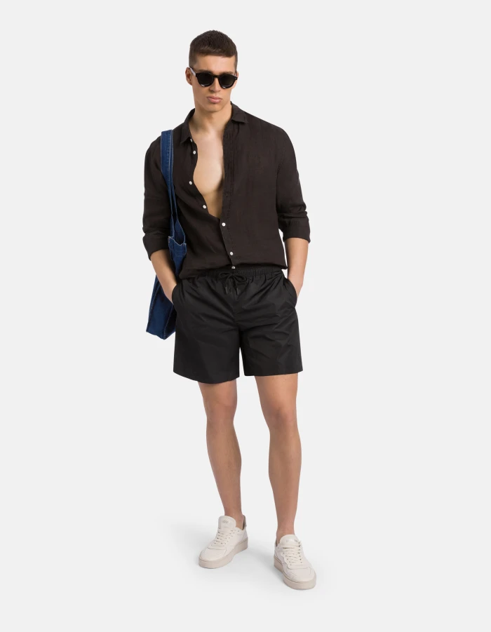 Long boxer shorts in technical fabric