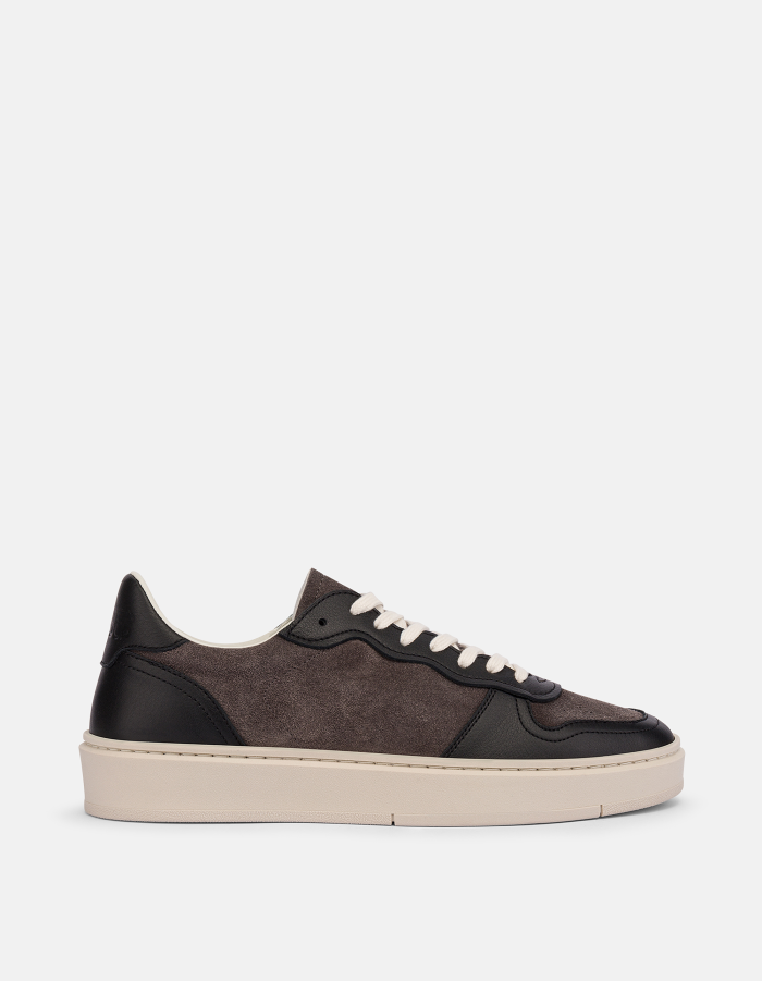 Leather and split-leather trainers